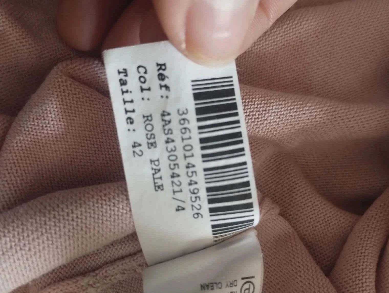 Polo de manga corta rosado, seda/algodón, Rodier, T42 – photo 8